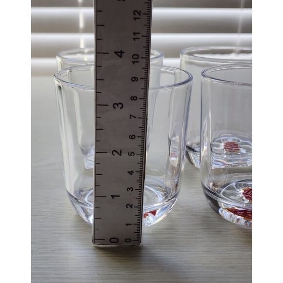 GLASSES-Old Fashion/Rocks-Jim Beam Collector-Clear-Emblem on Bottom-Set of 4 - Picture 8 of 9